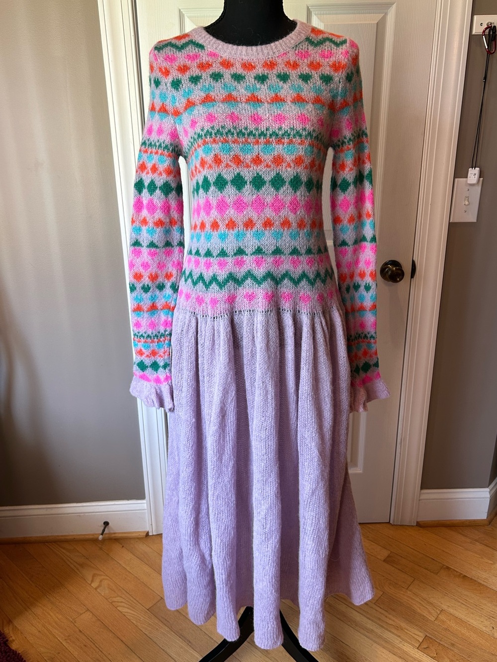 Free People sweater dress midi Lilac Confetti - Picture 5 of 12